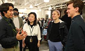 Students present at an engineering event | photo by Alex Garland